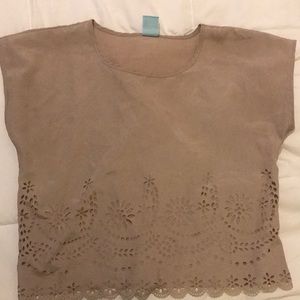Beige crop top: size M